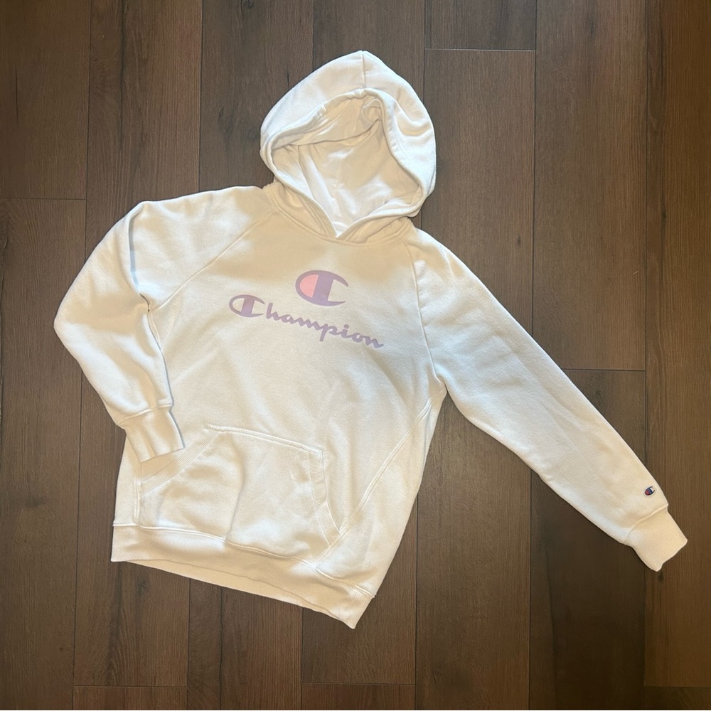 Champion White Fleece Sweatshirt